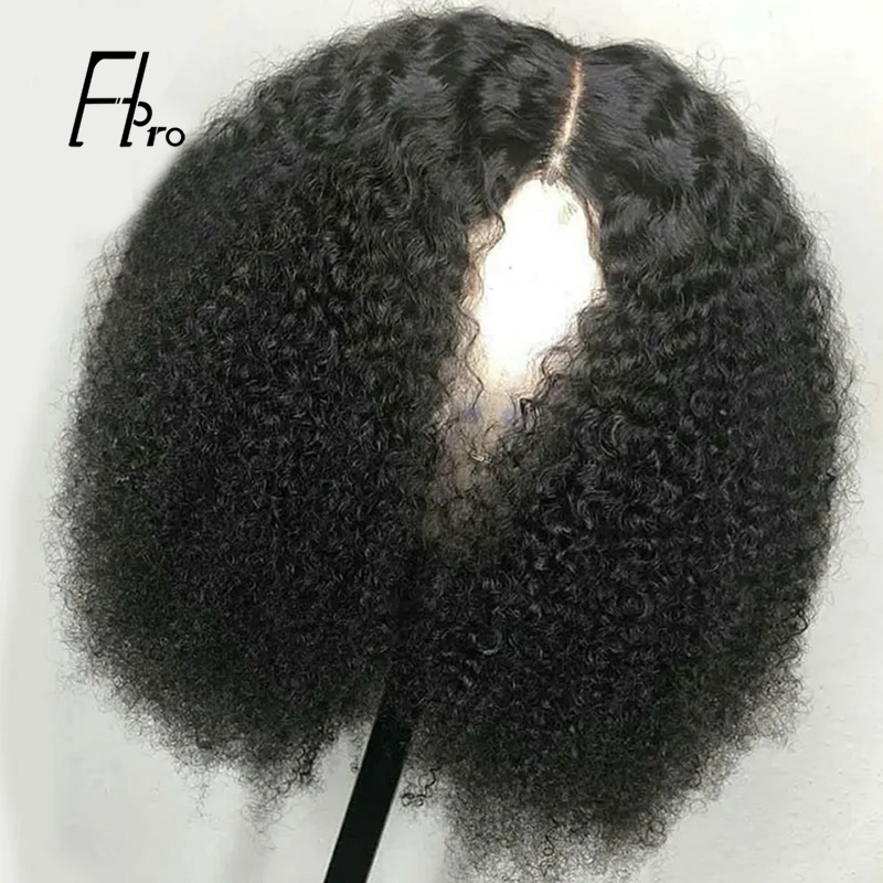 Full Lace Wigs Kinky Curly Natural Black Virgin Hair 150% Density